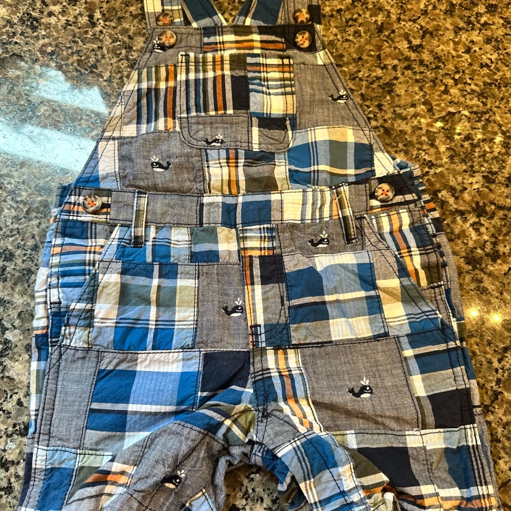 Gymboree Blue and Gray Overalls for a Trendy Look
